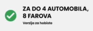 za do 4 automobila 8 farova